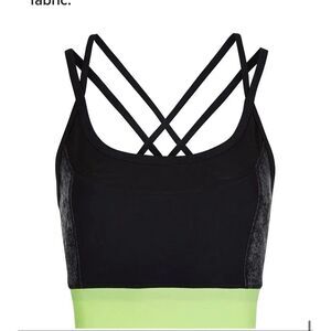 Sweaty Betty Crop Top Sports Bra Size Medium black